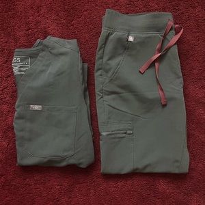FIGS Bonsai Catarina Top (S) & Zamora Jogger Pants (S petite) Scrub Set